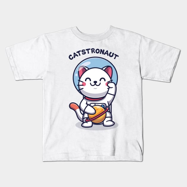 Catstronaut Kids T-Shirt by Coolthings